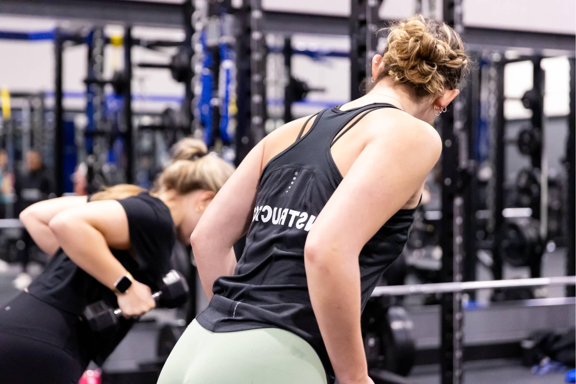 Students in a strength class.